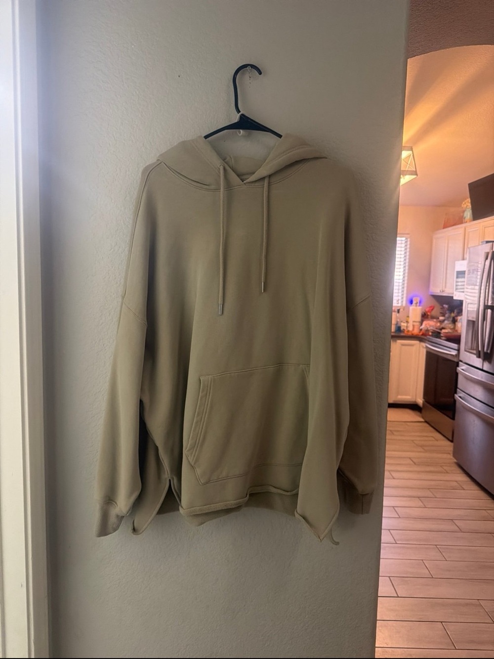 Athleta  Beige Oversized Hoodie Sweatshirt